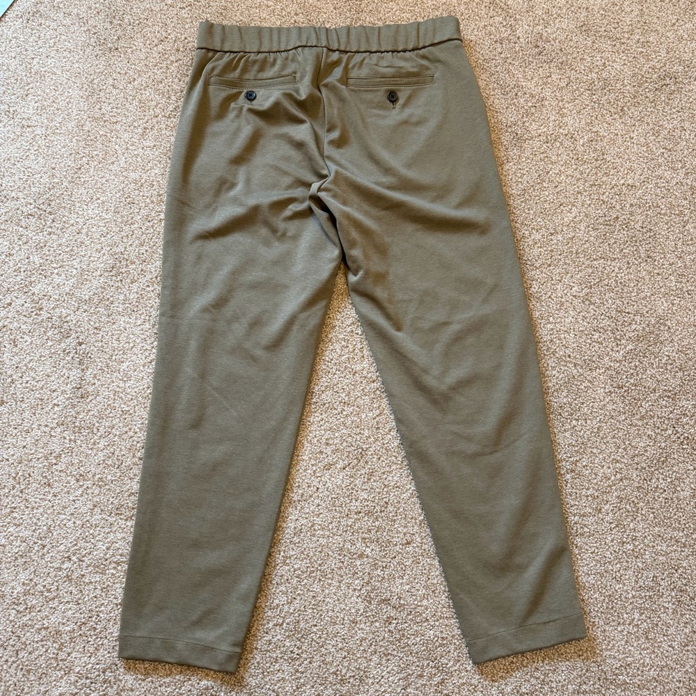 Bonobos Off Duty Elastic Waist Pants Mens Medium Short Green Stretch Work Travel - Picture 6 of 11